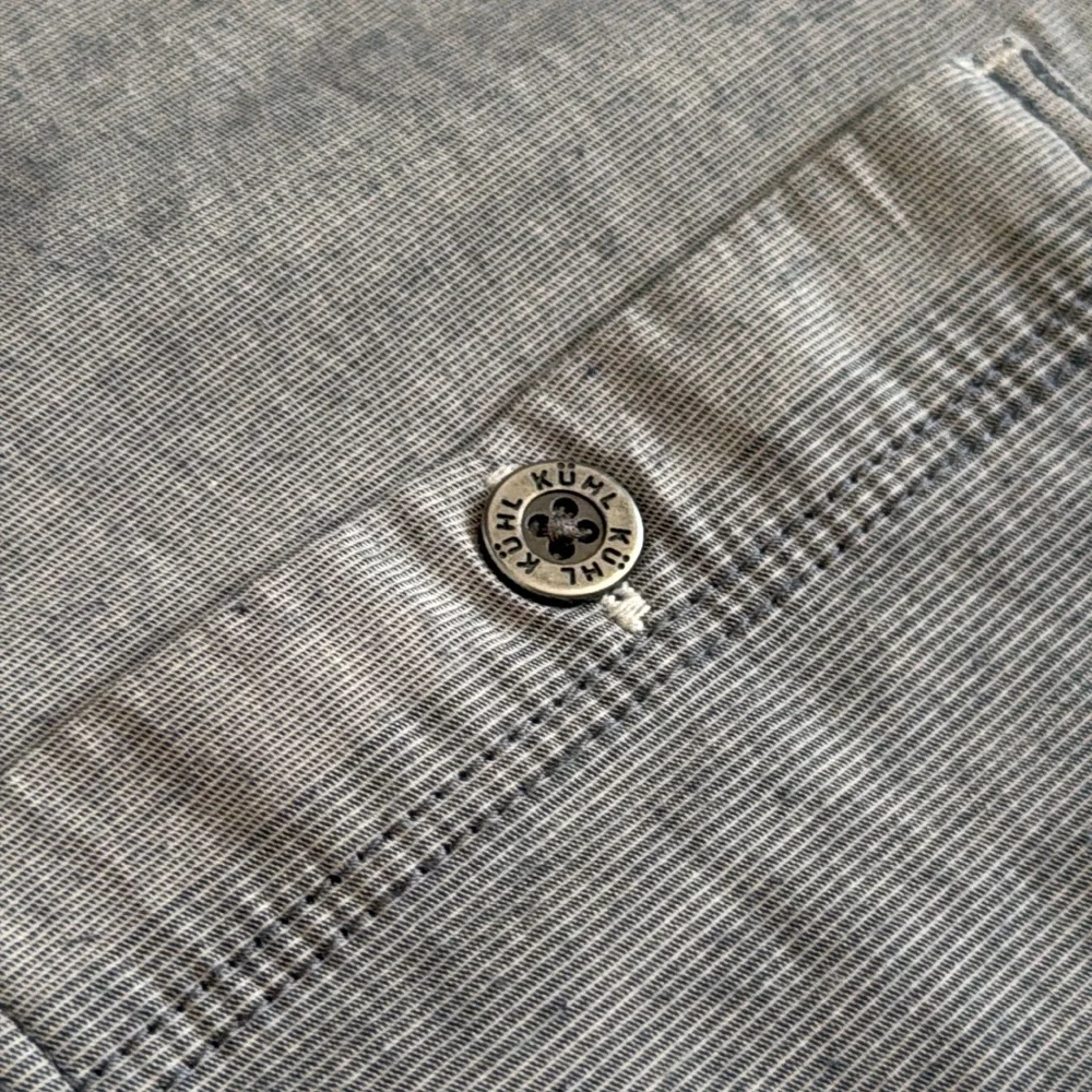 Kuhl | The Ombre Short Sleeve Button Up Casual Stripe Outdoor Shirt 7348 (XL) - Picture 6 of 16